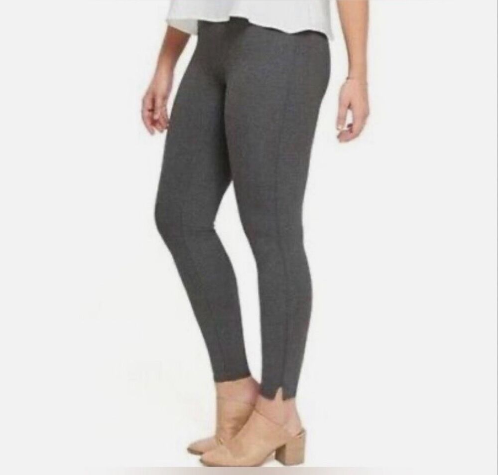 SPANX Ankle Ponte Leggings Classic heather gray womens tall large NEW